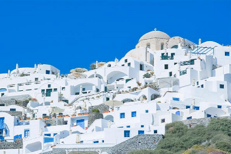 weisse Dächer von Griechenland